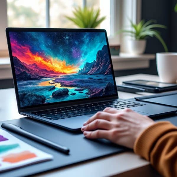 découvrez notre sélection des meilleurs ordinateurs portables pour artistes et designers : écran, puissance et précision graphique pour donner vie à vos créations.