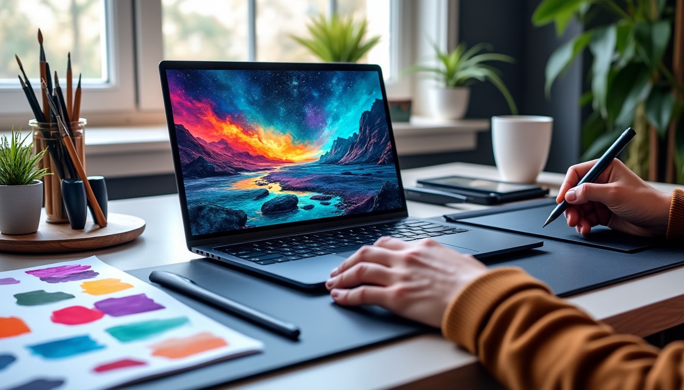 découvrez notre sélection des meilleurs ordinateurs portables pour artistes et designers : écran, puissance et précision graphique pour donner vie à vos créations.